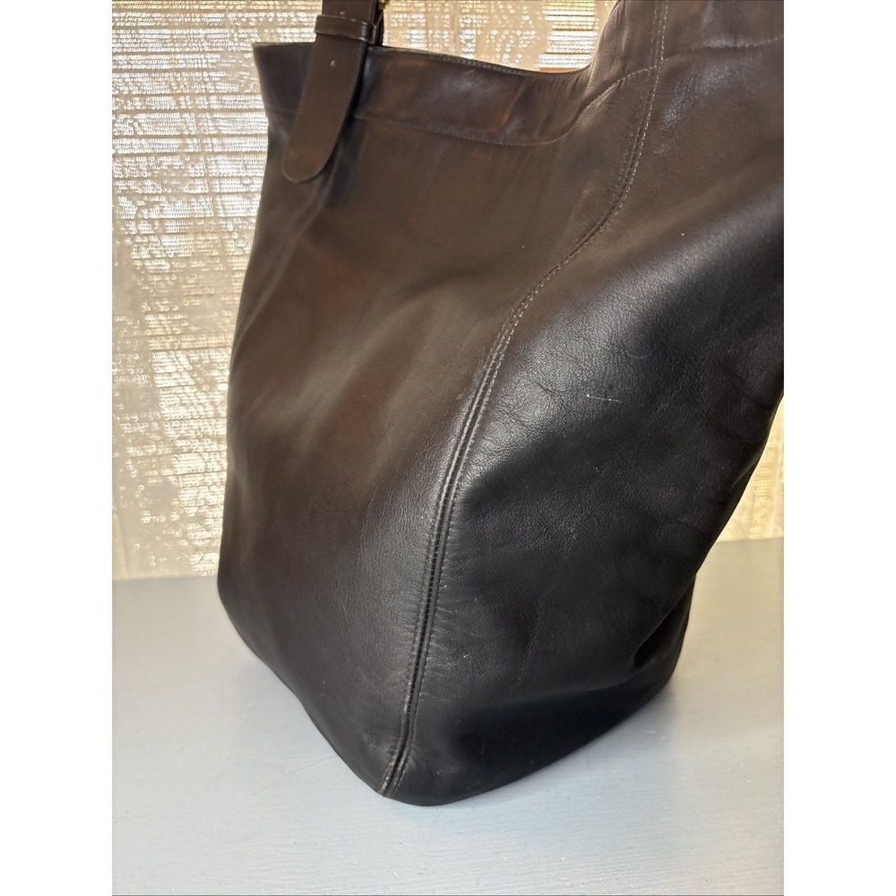 Vintage COACH Black Leather, Soho Duffle Tote Bag, Large, 4082 90s USA - Picture 8 of 16